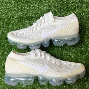 Nike Air VaporMax White Christmas Flyknit Platinum Sail Sneakers Marathon, Sz 10